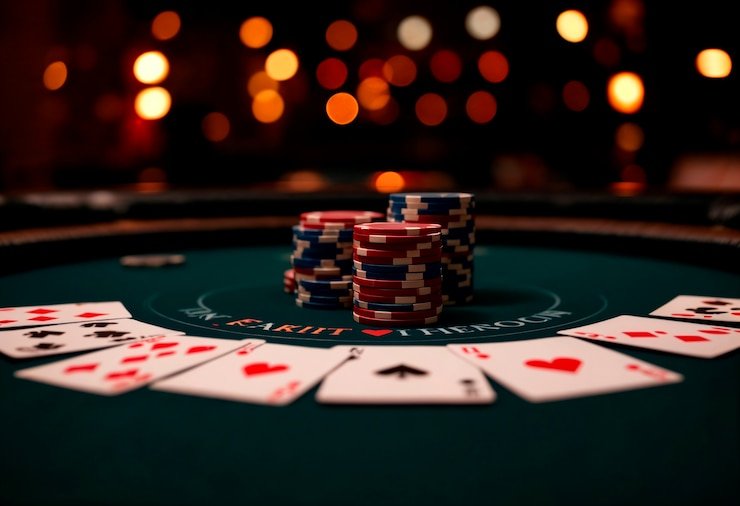Suasana meja kasino langsung dengan dealer sungguhan di platform online123 Indonesia